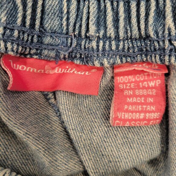 Woman Within Jeans Elastic Waist Size 14WP - Picture 5 of 6
